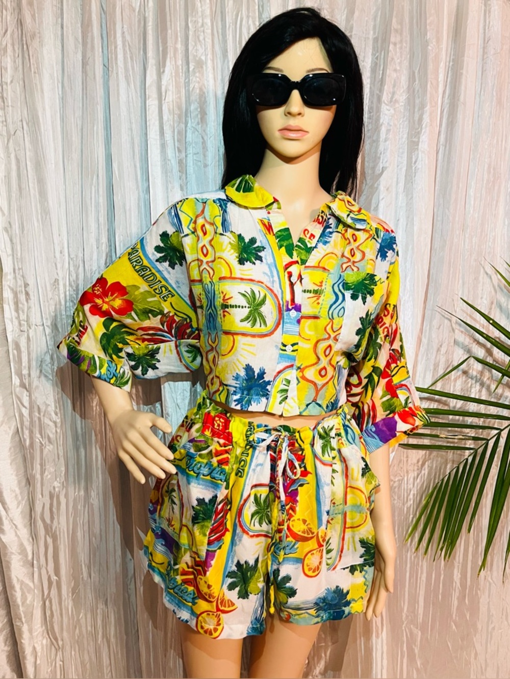 Tropical / Hawaiian Print Two-Piece short Set